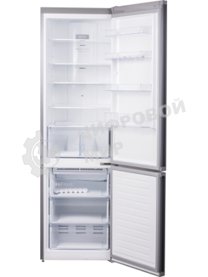 Холодильник Weissgauff CBN2WB1C2 INVERTER тёмно-серый двухкамерный 280/108л морозилка снизу, No Frost