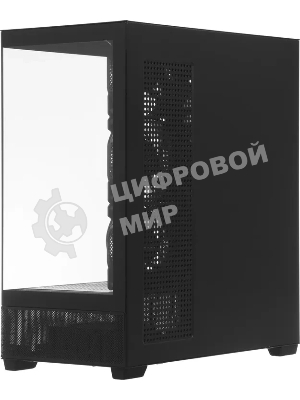 Корпус ACCORD ACC-ZA11B AR Black, Midi-Tower, чёрный, 4 x 120 мм