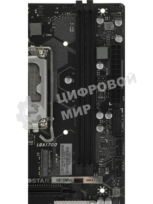 Материнская плата Biostar H610MHC 2.0, LGA1700, Intel H610, 2xDDR4, 4xSATA, 1xM.2 PCIe 3.0 x4, 1xPCIe 4.0 x16, 1xPCIe 3.0 x1, 1xVGA, 1xHDMI, 1x 1Gb LAN, 2xUSB 3.2 Gen1, 4xUSB 2.0, 3x3.5 мм, 7.1, microATX