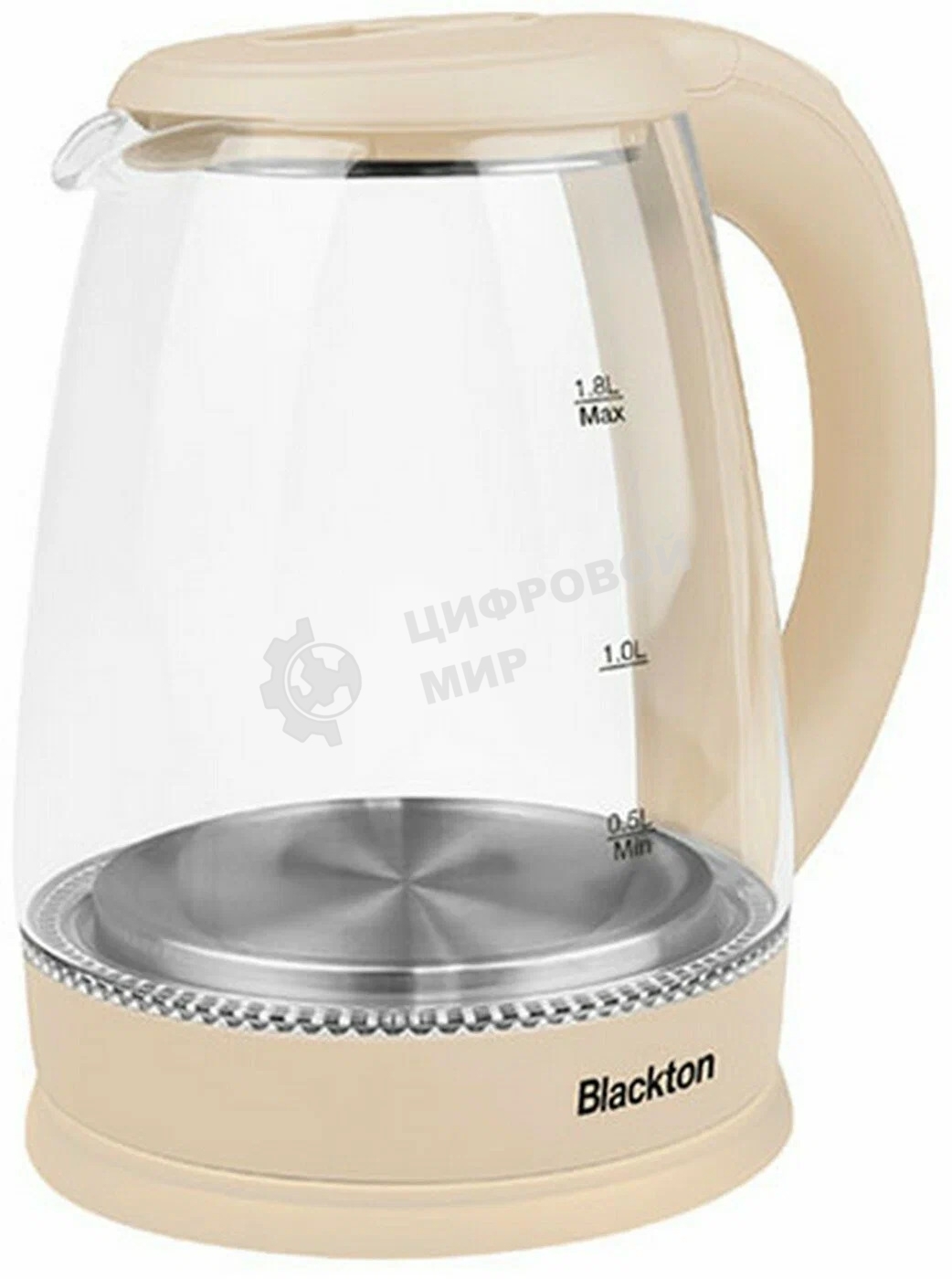 Чайник электрический Blackton Bt KT1800G Milk. Мощность: 1500 Вт, Максимальный объем: 1.8 л