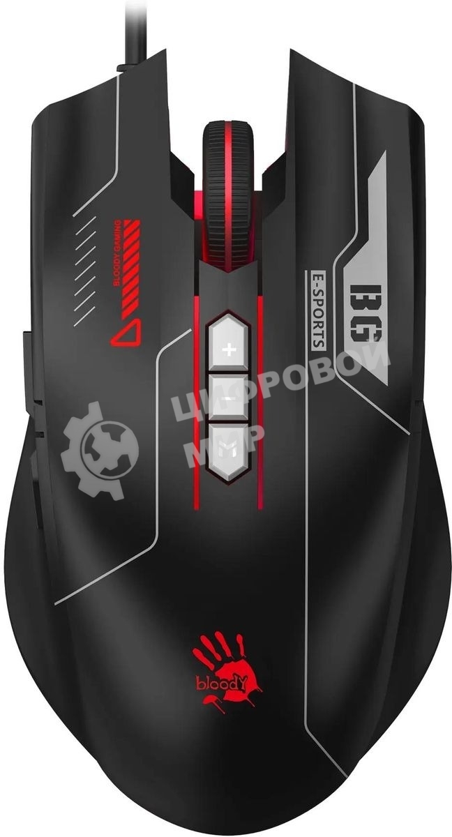 Мышь проводная A4Tech Bloody ES7 черный, 6000 dpi, USB, кнопки - 8