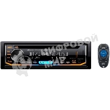 Автомагнитола JVC KD-T902BT, 1 DIN, CD, Bluetooth, USB Type-A, AUX, пульт ДУ, съёмная панель