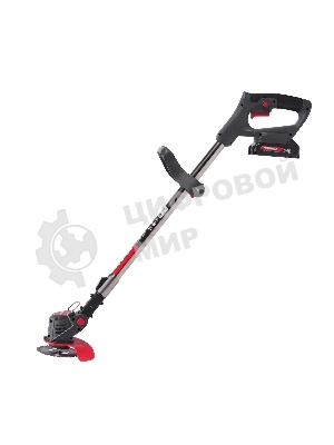 Триммер аккумуляторный Победа ТА 202, 20/21В, с 2 акб 1,5Ач и зу, макс 145мм, пластик. ножи (10шт) + мет. диск 40Т, телескоп