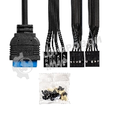 Компьютерный корпус Minitower ExeGate BAA-303MU-AAA350 (mATX, БП AAA350 с вент. 8см, 2*USB+1*USB 3.0, HD Audio, черный)