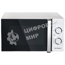 Микроволновая печь Oursson MM2009/WH белый/черный, 20 л, 700 Вт, переключатели - поворотный механизм