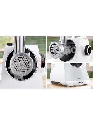 Мясорубка электрическая Bosch MFWS607W белый, 2100 Вт, 3.5 кг/мин, реверс, насадки - 4