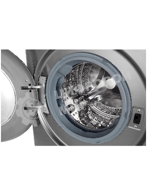 Стиральная машина LG F4V5RYP2T серебристая, загрузка фронтальная 10 кг, 1400 об/мин, класс B
