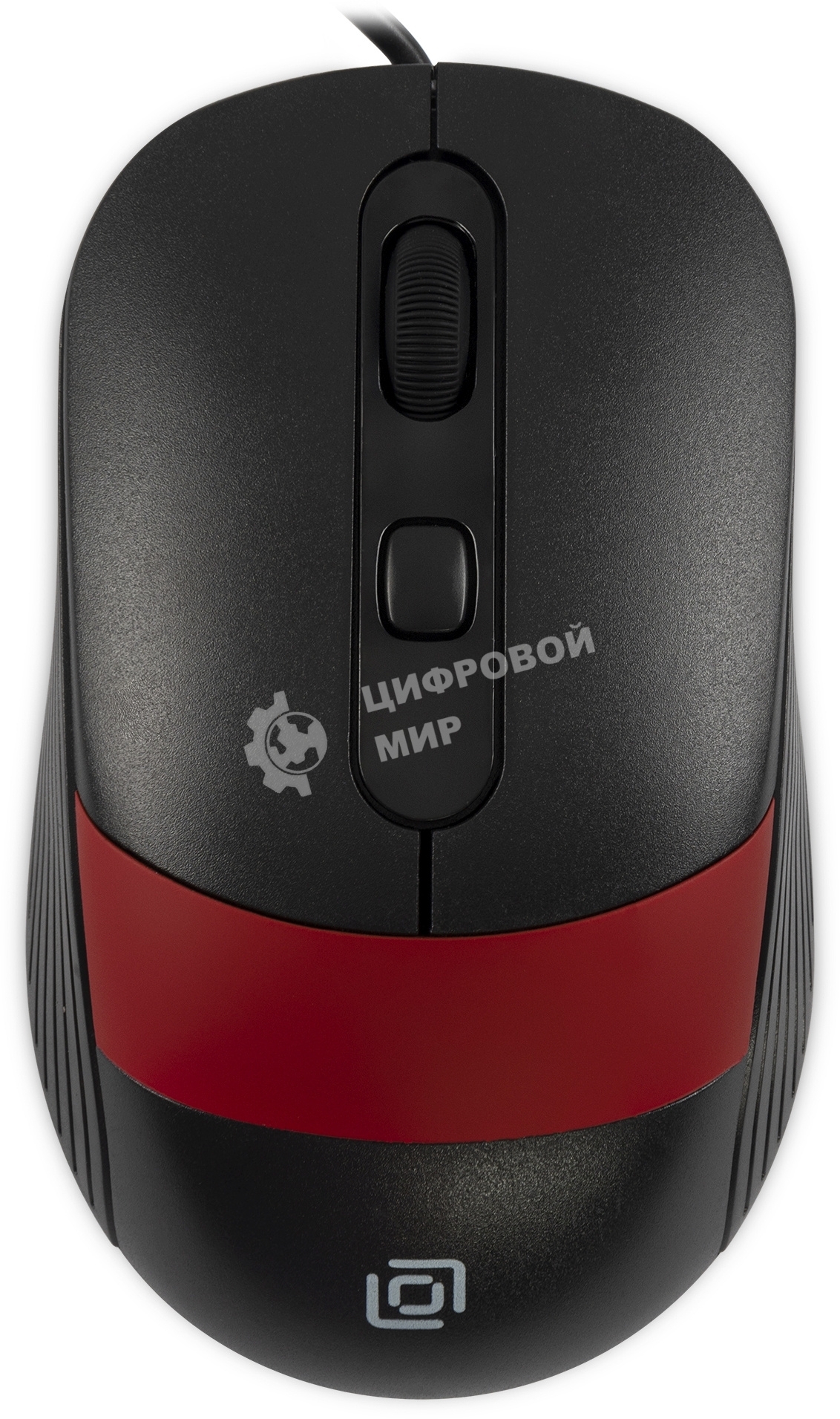 Мышь проводная Oklick 310M черный/красный, 2400 dpi, USB, кнопки - 4