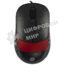 Мышь проводная Oklick 310M черный/красный, 2400 dpi, USB, кнопки - 4