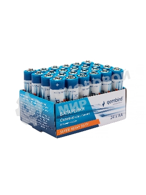 Батарейки солевые Gembird GB-R6P-24B, тип AA, 24шт, коробка