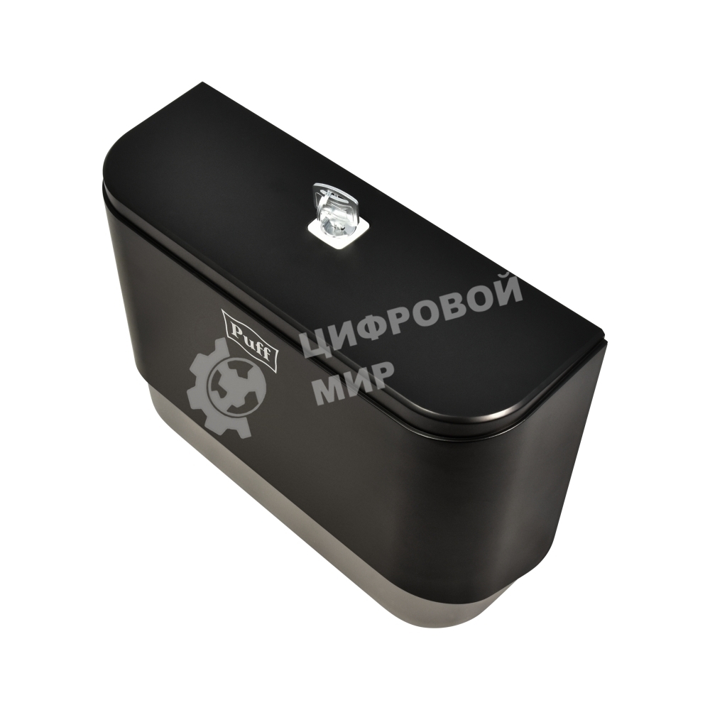 Диспенсер бумажных полотенец Puff-5140Bl черный, с замком, ABS-пластик