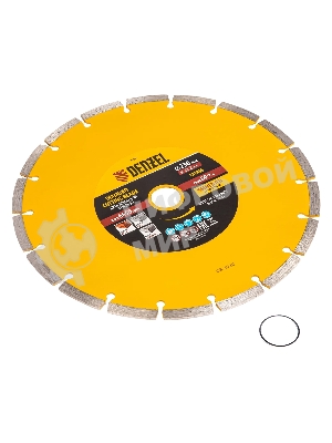 Диск алмазный отрезной Denzel ф230 х 22,2 мм, сегментный, сухое резание