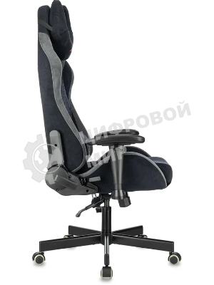 Кресло игровое эргономичное A4Tech Bloody GC-580 черный/серый искусственная замша с подголов. крестов.