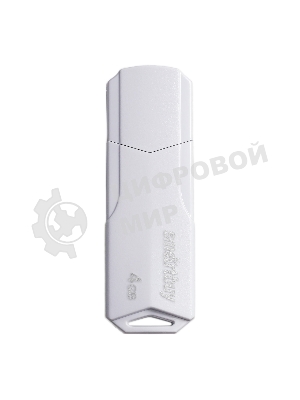 Флешка USB Smartbuy CLUE white (SB4 GbCLU-W), 4Gb, USB 2.0, R/W 15/8, белый