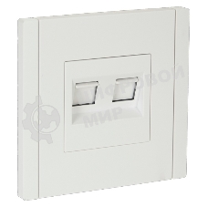 Розетка компьютерная 2-ая RJ45 кат.5E IEK FORTE&PIANO FP233 белый