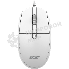 Мышь проводная Acer OMW401 белый, 2000 dpi, USB, кнопки - 4