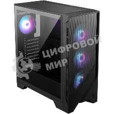 Компьютерный корпус без блока питания Case MSI MAG FORGE 321R AIRFLOW, Midi-Tower, TG, 4x120мм ARGB, 2xUSB 3.2, 1xUSB 3.2 Type-C, ATX, mATX, mITX черный