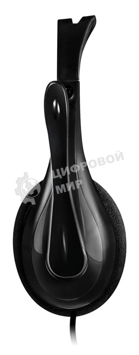 Гарнитура проводная с микрофоном A4Tech HU-9 черный 1.8м накладные USB оголовье черный