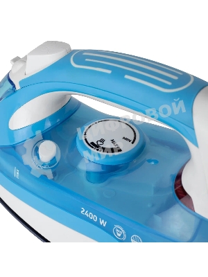 Утюг BBK ISE-2400 бирюзовый/белый, 2400 Вт, 35 г/мин, 140 г/мин, 280 мл