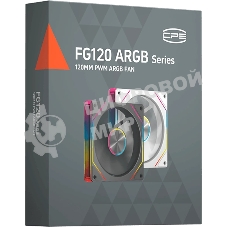 Вентилятор для корпуса Case Cooler PCCooler FG120 ARGb BK (120x120x25мм, 4-pin PWM, ARGb, 54CFM, 28.4dBA, 1800RPM, черный)