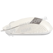 Мышь проводная Oklick 310M белый/серый, 2400 dpi, USB, кнопки - 4