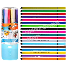 Фломастеры Deli EC150-18 Super Wings 18 цветов, пластиковая туба