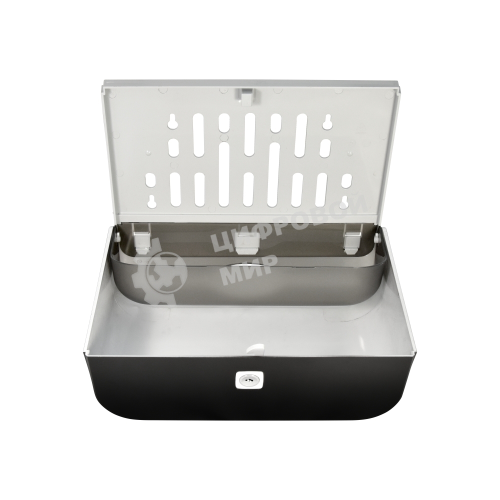 Диспенсер бумажных полотенец Puff-5140Bl черный, с замком, ABS-пластик