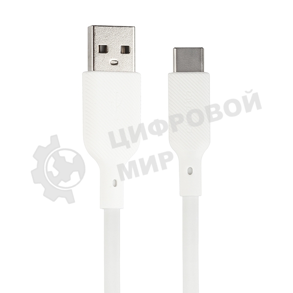 Кабель QUMO 32958 USB-A на Type-C, силиконовый, 1м, 3A, 18W (белый)