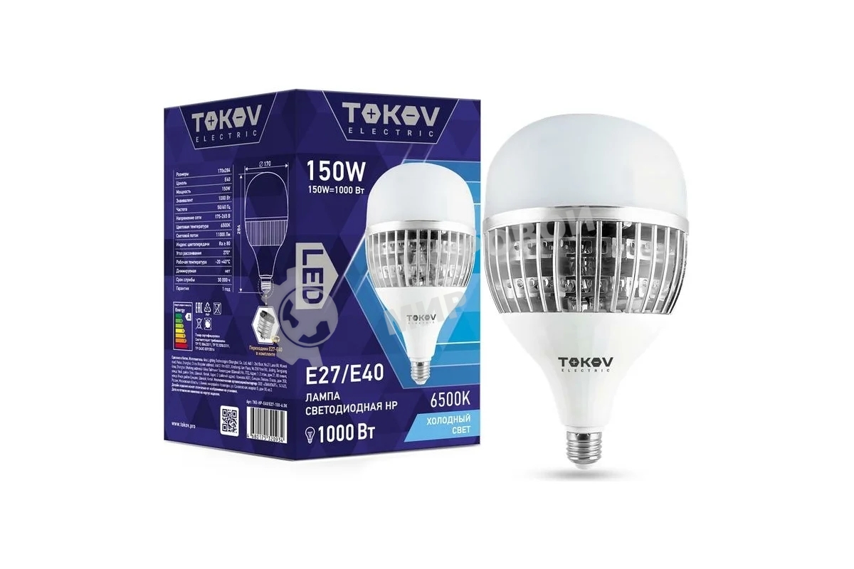 Лампа светодиодная TOKOV ELECTRIC 150Вт HP 6500К E40/Е27 176-264В