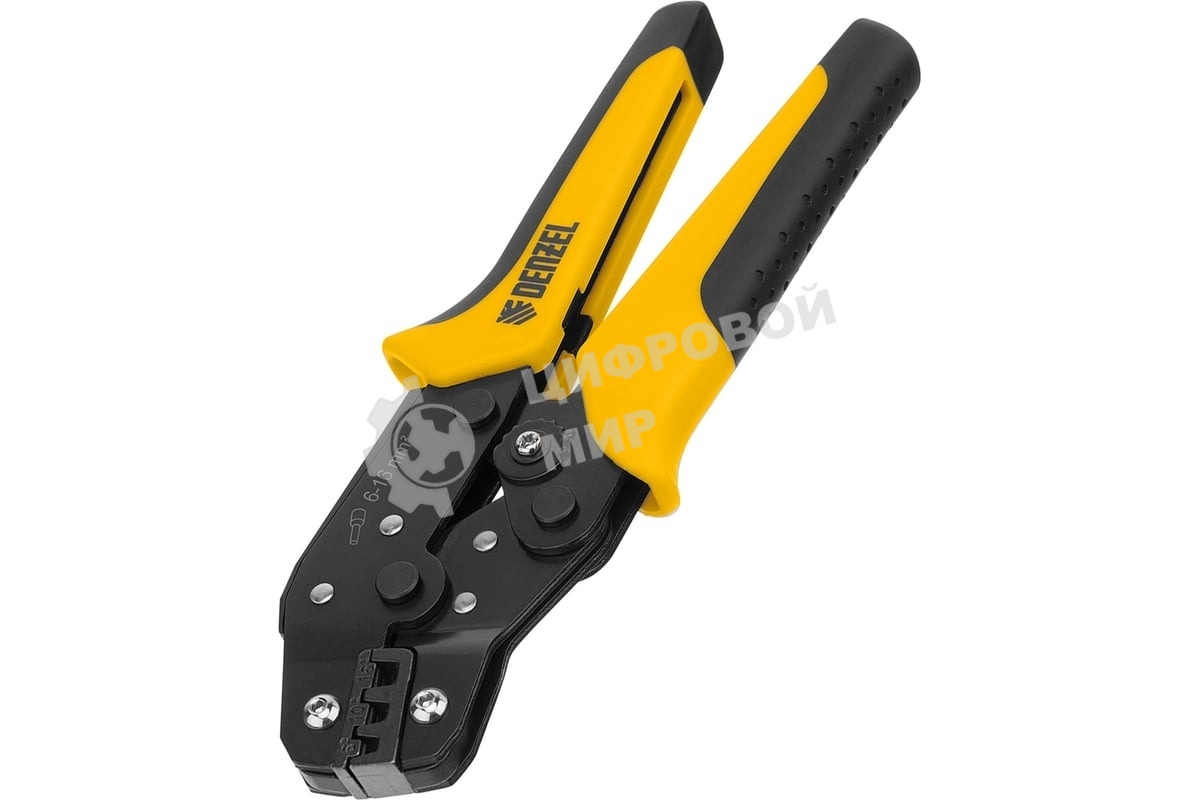 Клещи для обжима наконечников штыревых Denzel НШВ, НШВИ, НШВИ-2, 6-16 мм2