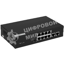 Коммутатор GIGALINK GL-SW-F005-08P, 8×100 Мбит/с PoE + 2×100 Мбит/с Uplink, неуправляемый