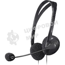 Гарнитура проводная стерео Defender HN-102 накладные компактные 2 х 3.5 мм jack стерео кабель 1,8 м черный