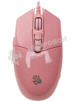 Мышь проводная A4Tech Bloody P91s розовый, 8000 dpi, USB, кнопки - 8