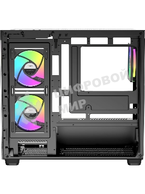 Корпус Ocypus Gamma C52 BK ARGB, Mini-Tower, чёрный, 3 x 120 мм