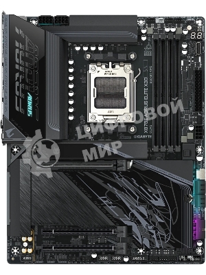Материнская плата Gigabyte X870E AORUS ELITE X3D, AM5, AMD X870E, 4xDDR5, 4xSATA, 4xM.2, 1xPCIe 5.0 x16, 1xPCIe 4.0 x16, 1xPCIe 3.0 x16, 1xHDMI, 1x5Gb LAN, Wi-Fi 7, Bluetooth 5.4, 2xUSB-C 40Gbps (USB4), 1xUSB-C 10Gbps, 5xUSB-A 10Gbps, 3xUSB-A 5Gbps, 3x3.5 мм + S/PDIF оптический, 7.1, ATX
