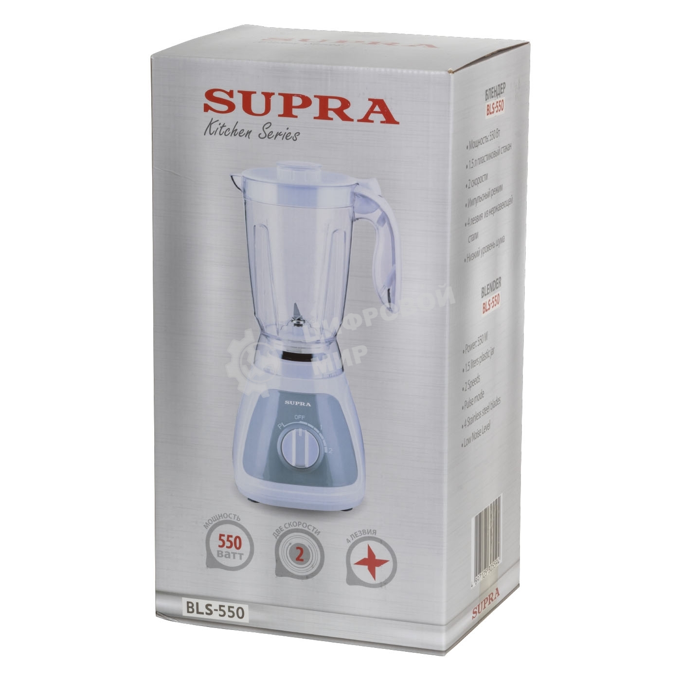 Блендер стационарный SUPRA BLS-550 550 Вт, белый