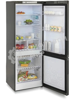 Холодильник Бирюса Б-W6034 графит матовый двухкамерный 210/85л морозилка снизу