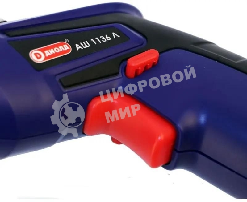 Отвертка аккумуляторная Диолд АШ-1136 Л аккум. патрон:Шестигранник 6.35 мм (1/4) (кейс в комплекте) (10021021)