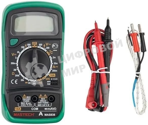 Мультиметр портативный Mastech MAS838, ручной 13-2008