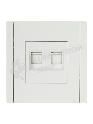 Розетка компьютерная 2-ая RJ45 кат.5E IEK FORTE&PIANO FP233 белый