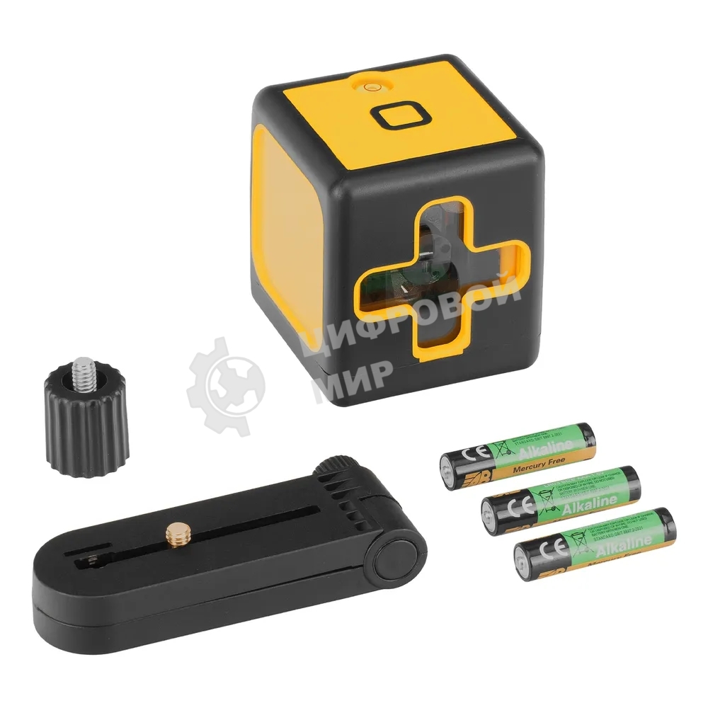 Лазерный уровень Denzel DQB, 30 м, зеленый луч, батарейки, сумка