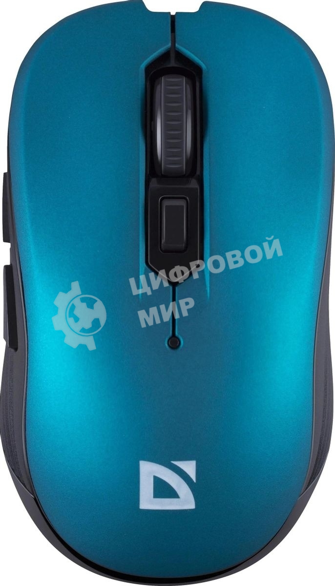 Мышь беспроводная Defender Gassa MM-105 бирюзовый, 1600 dpi, радиоканал, USB, кнопки - 6