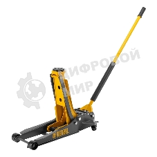 Домкрат гидравлический подкатной Denzel 3 т, 85-610 мм, быстрый подъем, низ. подхват, проф, SUV