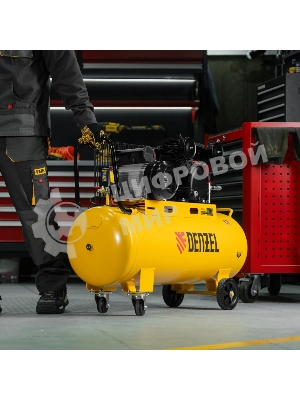 Компрессор воздушный Denzel BCV2300/100 рем. привод, 2,3 кВт, 100 л, 440 л/мин