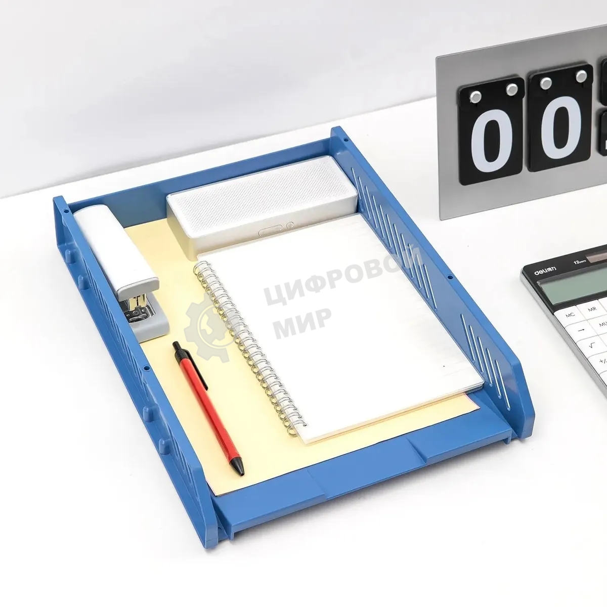 Лоток горизонтальный Deli E9209 для бумаг 268х336х118мм ассорти