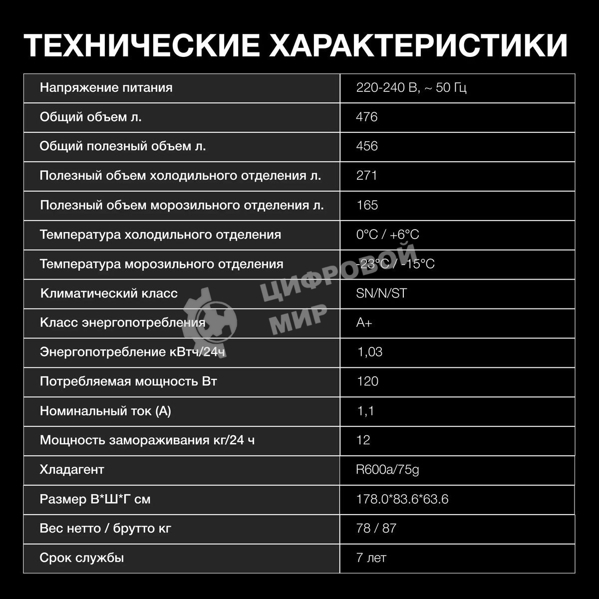 Холодильник Hyundai CS4505F черная сталь двухкамерный Side by Side 271/165л морозилка сбоку