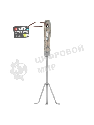 Рыхлитель трехзубый Palisad LUXE 100х345 мм, стальной, рукоятка из ясеня