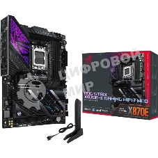 Материнская плата ASUS ROG STRIX X870E-E GAMING WIFI7 NEO, AM5, AMD X870E, 4xDDR5, 4xSATA, 5xM.2, 1xPCIe 5.0 x16, 1xPCIe 4.0 x16, 1xHDMI, 1x5Gb LAN, Wi-Fi 7, Bluetooth 5.4, 2xUSB-C 40Gbps (USB4 / Gen3x2), 2xUSB-C 10Gbps, 9xUSB-A 10Gbps, 2x3.5 мм, 7.1, ATX
