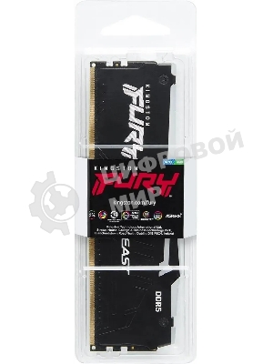 Оперативная память Kingston Fury Beast, DDR5, 8GB (1x8GB), 5200MHz, CL40, DIMM, с радиаторами, RGB, черный