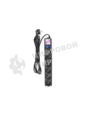 Сетевой фильтр Powercube SPG6-B-3M 3м, 6 розеток, черный, коробка